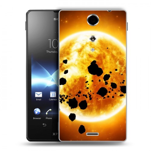 Дизайнерский пластиковый чехол для Sony Xperia TX Солнце