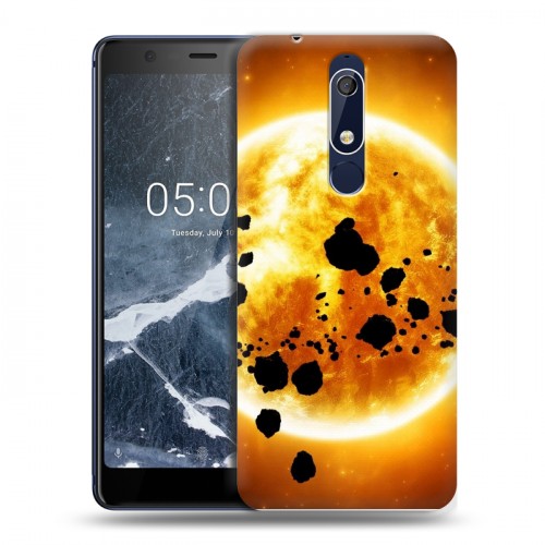 Дизайнерский пластиковый чехол для Nokia 5.1 Солнце