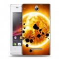 Дизайнерский пластиковый чехол для Sony Xperia E Солнце