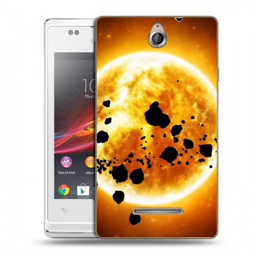 Дизайнерский пластиковый чехол для Sony Xperia E Солнце