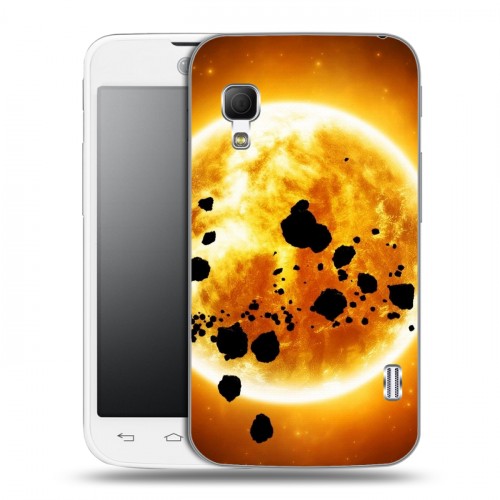 Дизайнерский пластиковый чехол для LG Optimus L5 2 II Солнце