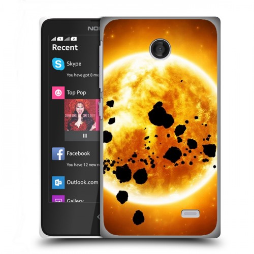 Дизайнерский пластиковый чехол для Nokia X Солнце