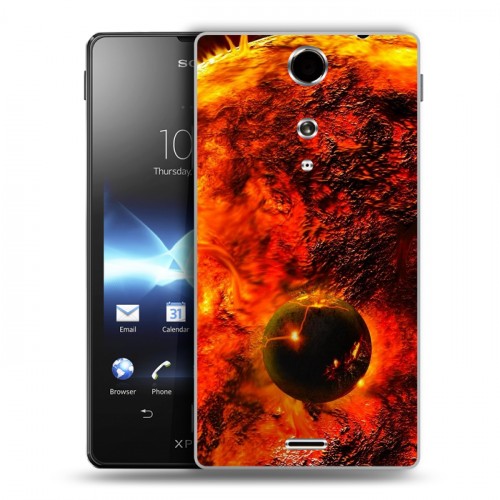 Дизайнерский пластиковый чехол для Sony Xperia TX Солнце