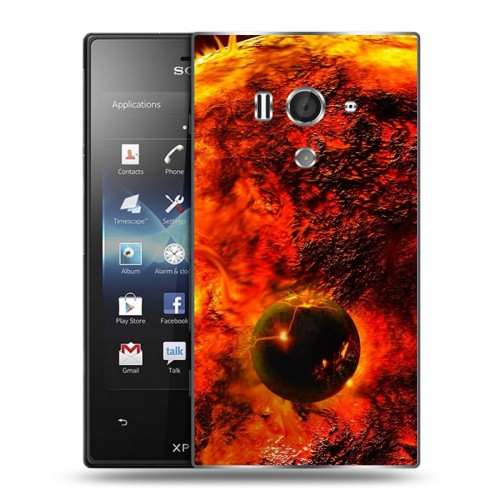 Дизайнерский пластиковый чехол для Sony Xperia acro S Солнце