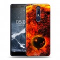 Дизайнерский пластиковый чехол для Nokia 5.1 Солнце