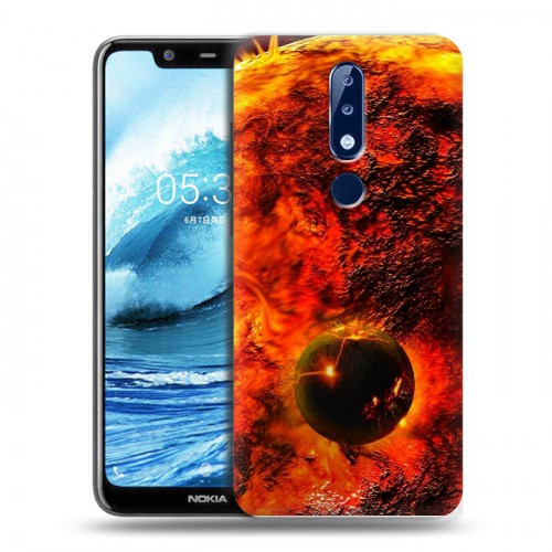 Дизайнерский силиконовый чехол для Nokia 5.1 Plus Солнце