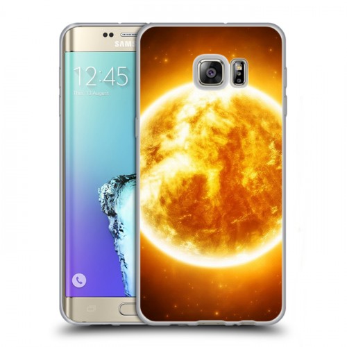 Дизайнерский пластиковый чехол для Samsung Galaxy S6 Edge Plus Солнце