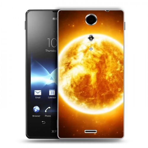 Дизайнерский пластиковый чехол для Sony Xperia TX Солнце