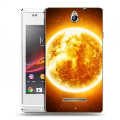 Дизайнерский пластиковый чехол для Sony Xperia E Солнце