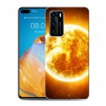 Дизайнерский силиконовый с усиленными углами чехол для Huawei P40 Солнце