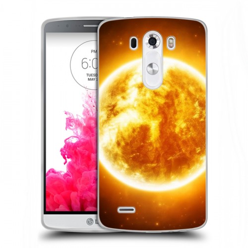 Дизайнерский пластиковый чехол для LG G3 (Dual-LTE) Солнце