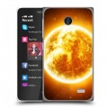 Дизайнерский пластиковый чехол для Nokia X Солнце