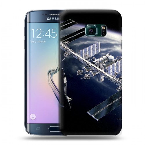 Дизайнерский пластиковый чехол для Samsung Galaxy S6 Edge Орбита