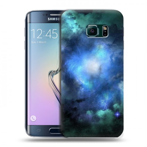 Дизайнерский пластиковый чехол для Samsung Galaxy S6 Edge Туманность