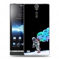 Дизайнерский пластиковый чехол для Sony Xperia S Космонавт