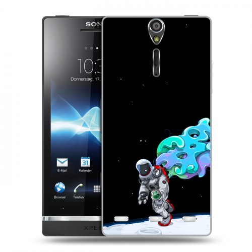 Дизайнерский пластиковый чехол для Sony Xperia S Космонавт