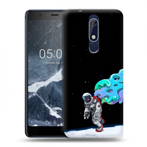 Дизайнерский пластиковый чехол для Nokia 5.1 Космонавт