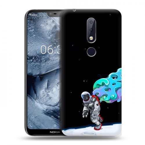 Дизайнерский пластиковый чехол для Nokia 6.1 Plus Космонавт