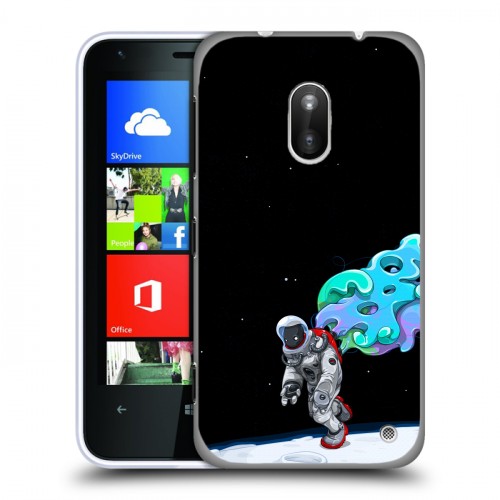Дизайнерский пластиковый чехол для Nokia Lumia 620 Космонавт