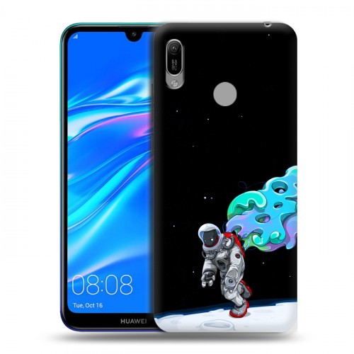 Дизайнерский пластиковый чехол для Huawei Y6 (2019) Космонавт