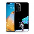 Дизайнерский пластиковый чехол для Huawei P40 Космонавт