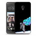 Дизайнерский пластиковый чехол для HTC Desire 700 Космонавт