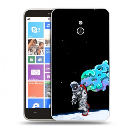 Дизайнерский пластиковый чехол для Nokia Lumia 1320 Космонавт