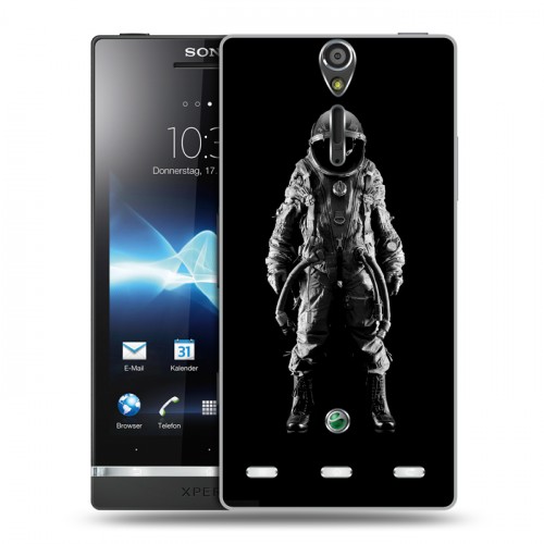 Дизайнерский пластиковый чехол для Sony Xperia S Космонавт