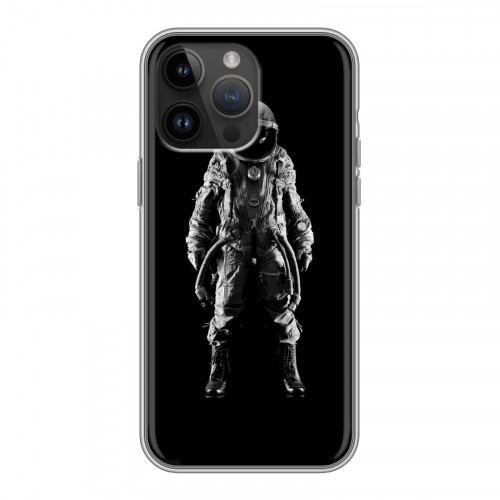 Дизайнерский силиконовый с усиленными углами чехол для Iphone 14 Pro Max Космонавт