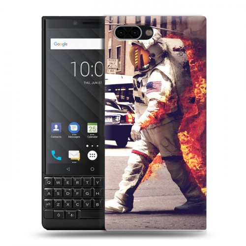 Дизайнерский пластиковый чехол для BlackBerry KEY2 Космонавт