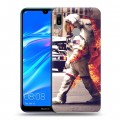 Дизайнерский пластиковый чехол для Huawei Y6 (2019) Космонавт