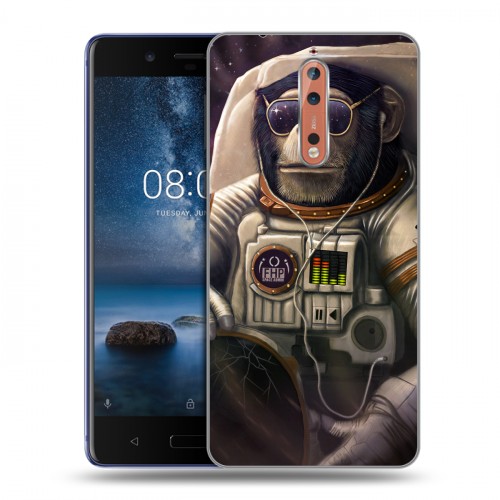 Дизайнерский пластиковый чехол для Nokia 8 Космонавт