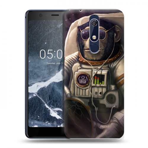 Дизайнерский пластиковый чехол для Nokia 5.1 Космонавт