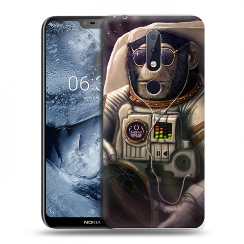 Дизайнерский силиконовый чехол для Nokia 6.1 Plus Космонавт