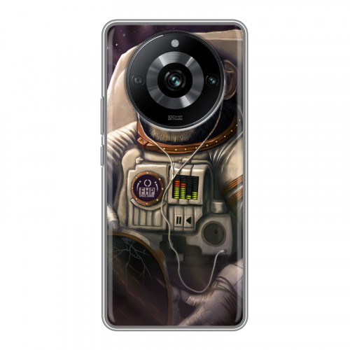 Дизайнерский силиконовый чехол для Realme 11 Pro Космонавт