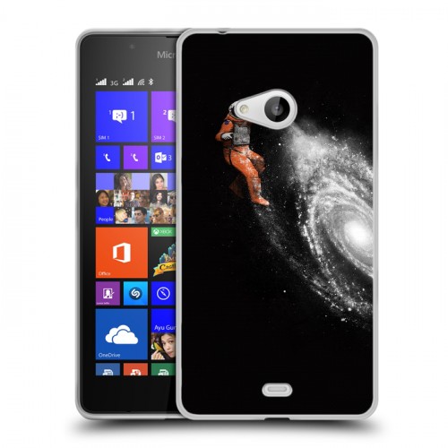 Дизайнерский пластиковый чехол для Microsoft Lumia 540 Космонавт