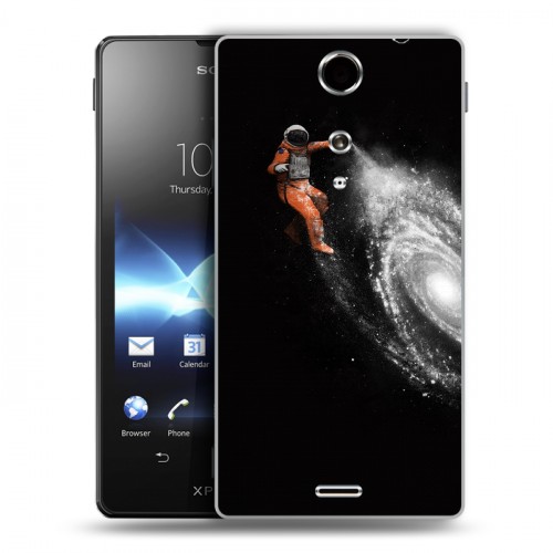 Дизайнерский пластиковый чехол для Sony Xperia TX Космонавт