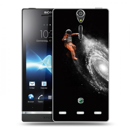 Дизайнерский пластиковый чехол для Sony Xperia S Космонавт