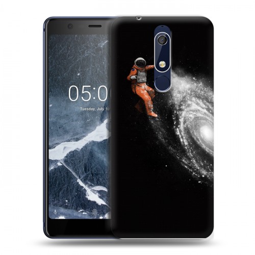 Дизайнерский пластиковый чехол для Nokia 5.1 Космонавт