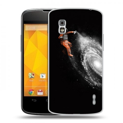 Дизайнерский пластиковый чехол для LG Google Nexus 4 Космонавт