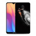 Дизайнерский силиконовый с усиленными углами чехол для Xiaomi RedMi 8A Космонавт