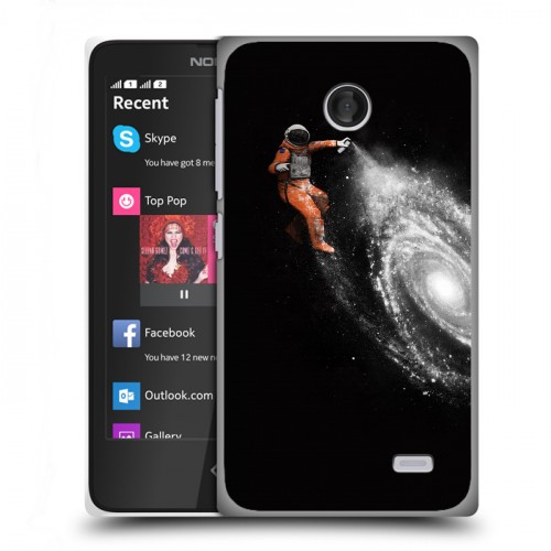 Дизайнерский пластиковый чехол для Nokia X Космонавт