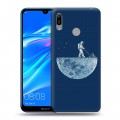 Дизайнерский пластиковый чехол для Huawei Y6 (2019) Космонавт