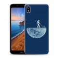 Дизайнерский силиконовый чехол для Xiaomi RedMi 7A Космонавт