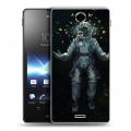 Дизайнерский пластиковый чехол для Sony Xperia TX Космонавт