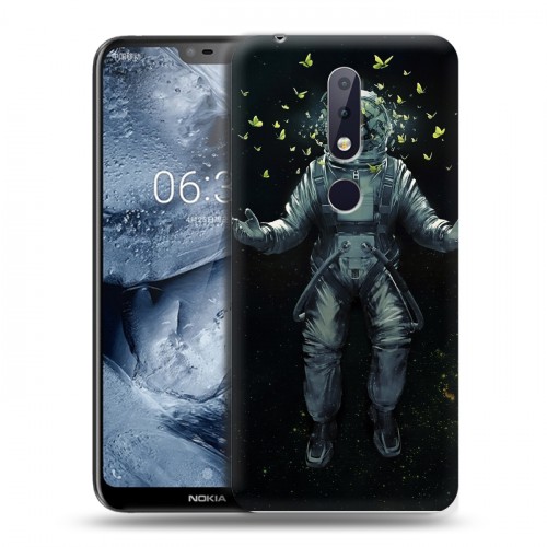 Дизайнерский пластиковый чехол для Nokia 6.1 Plus Космонавт