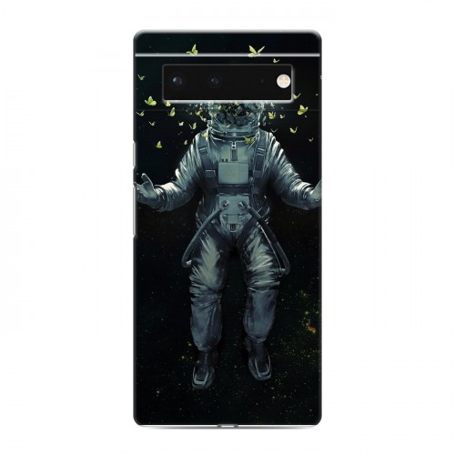 Дизайнерский силиконовый с усиленными углами чехол для Google Pixel 6 Космонавт