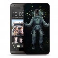 Дизайнерский пластиковый чехол для HTC Desire 700 Космонавт