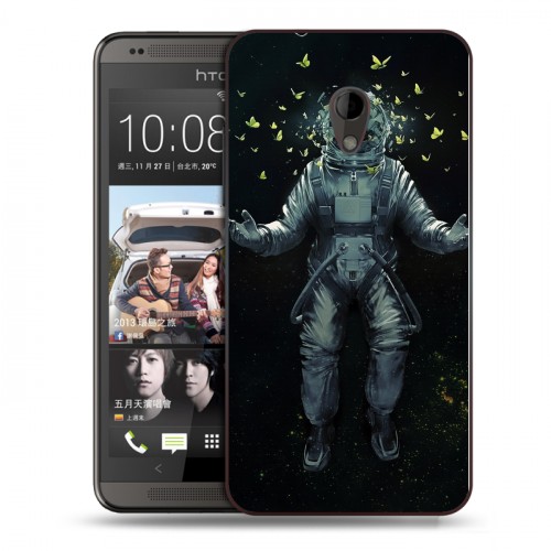 Дизайнерский пластиковый чехол для HTC Desire 700 Космонавт