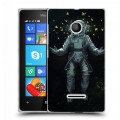 Дизайнерский пластиковый чехол для Microsoft Lumia 435 Космонавт